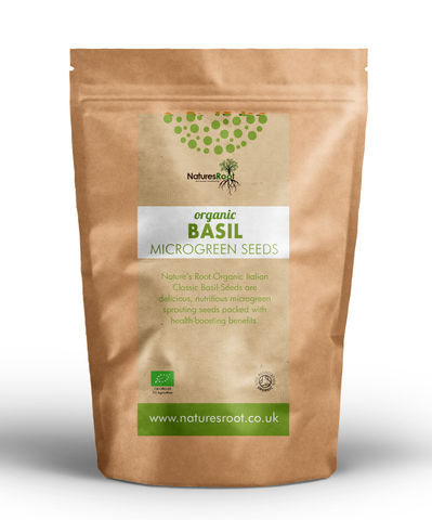 Organic Basil Sprouting Seeds by Nature's Root – 60g Sprouting Seeds