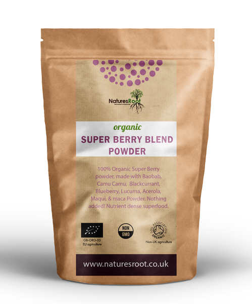 Organic Super Berry Blend Powder by Nature's Root – 60g Herbal Powder