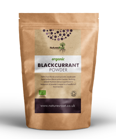 Organic Blackcurrant Powder by Nature's Root – 60g Natural Fruit Powder