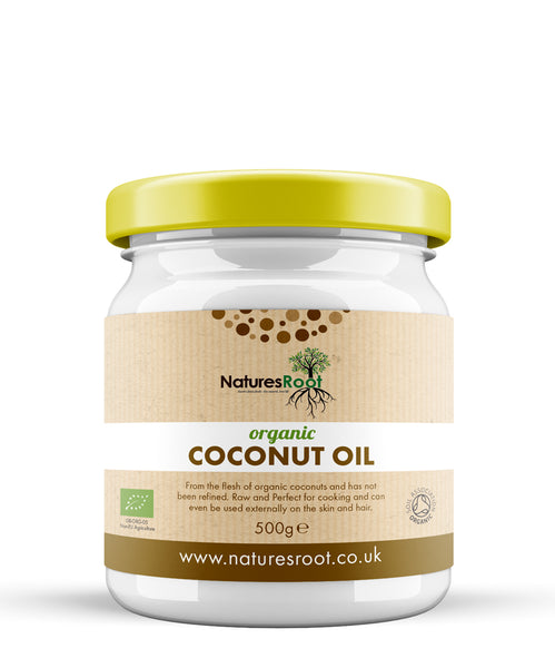 Organic Raw Coconut Oil 500ml by Nature's Root – 500ml Herbal Powder