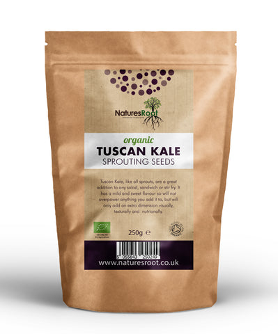 Organic Tuscan Kale Sprouting Seeds by Nature's Root – 60g Green Superfood Powder