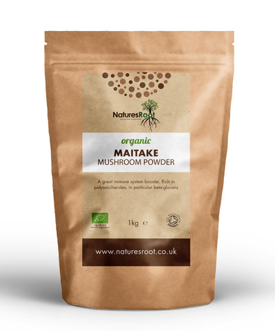 Organic Maitake Mushroom Powder by Nature's Root – 60g Functional Mushroom Powder