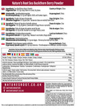 Premium Sea Buckthorn Berry Powder by Nature's Root – 500g Herbal Powder