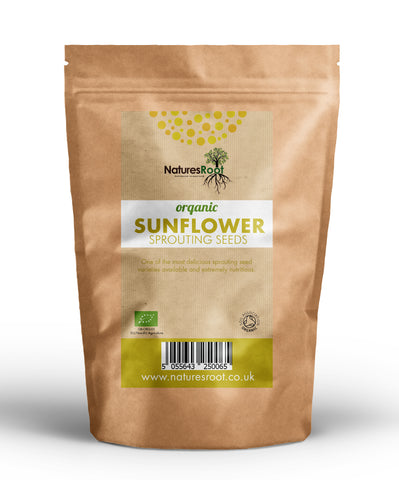 Organic Sunflower Sprouting Seeds by Nature's Root – 60g Sprouting Seeds