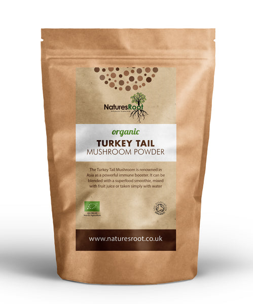 Organic Turkey Tail Mushroom Powder by Nature's Root – 60g Functional Mushroom Powder