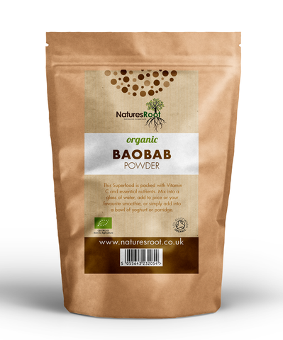 Organic Baobab Powder by Nature's Root – 125g Herbal Powder