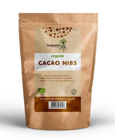 Organic Cacao Nibs by Nature's Root – 250g Herbal Powder