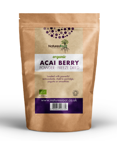 Organic Acai Powder - Freeze Dried by Nature's Root – 60g Natural Fruit Powder