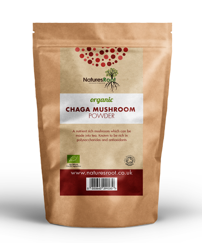 Organic Chaga Mushroom Powder by Nature's Root – 60g Functional Mushroom Powder