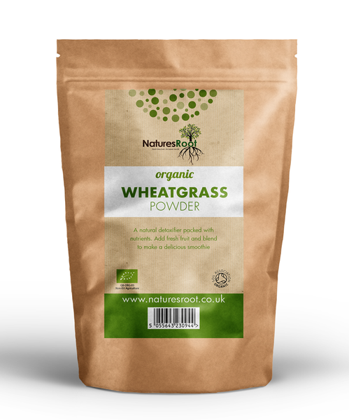 Organic New Zealand Wheatgrass Powder by Nature's Root – 125g Green Superfood Powder