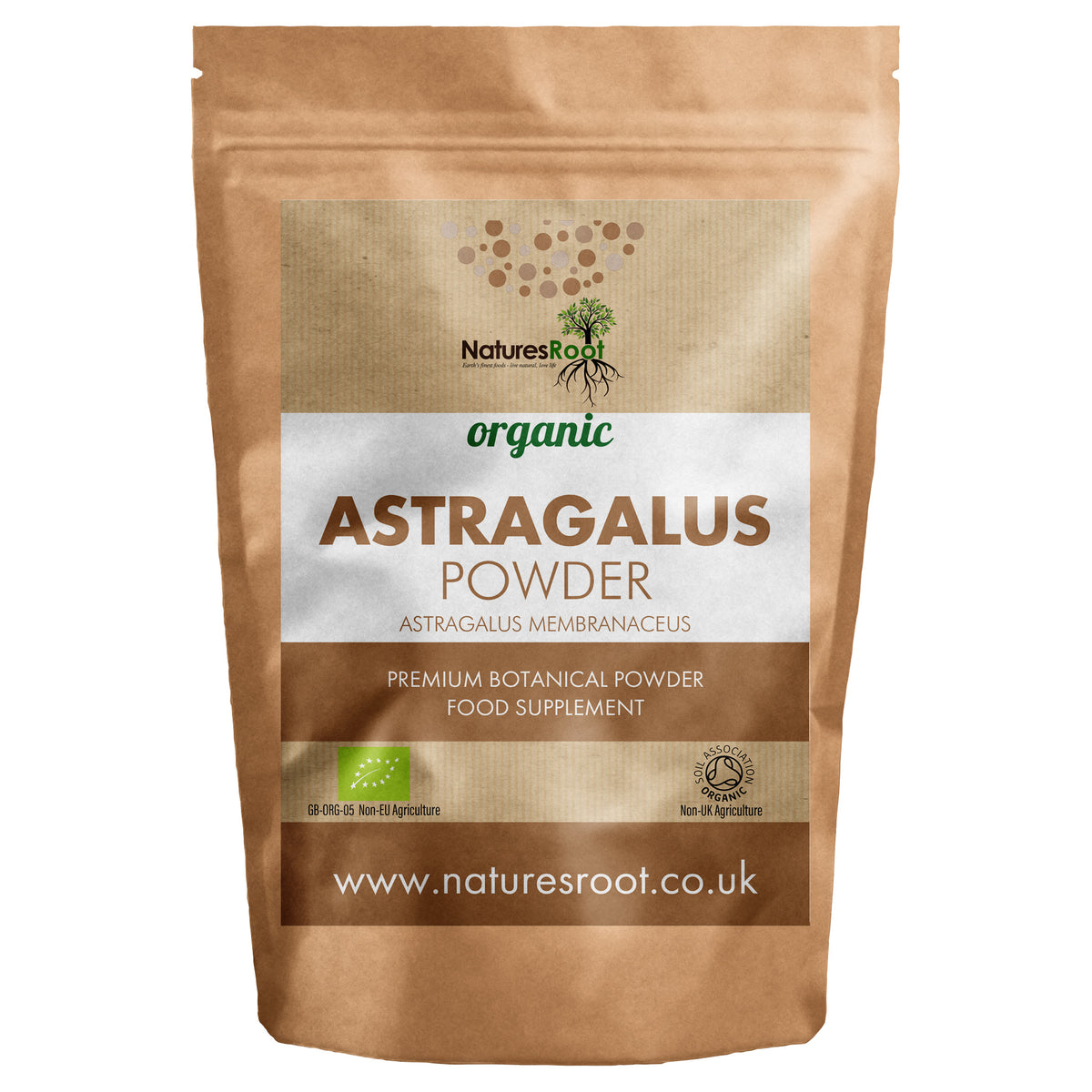 Organic Astragalus Powder - front of pack