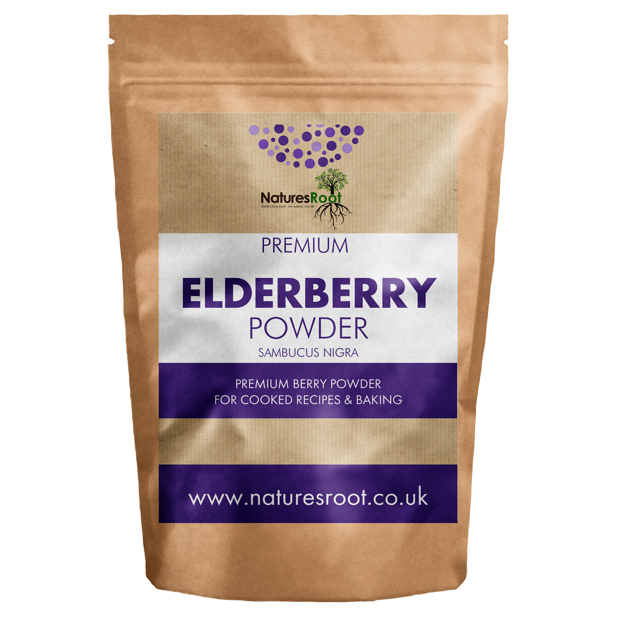 Premium Elderberry Powder (Freeze-Dried) - front of pack