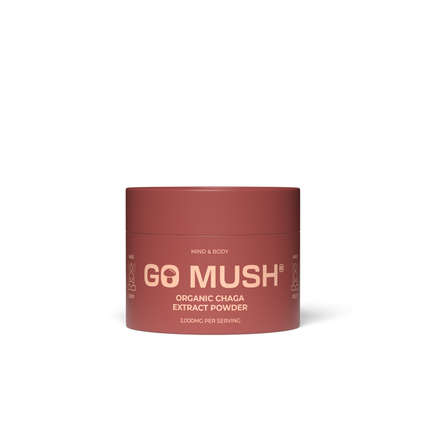 Tin of GoMush® Chaga Mushroom Extract Powder, 60g