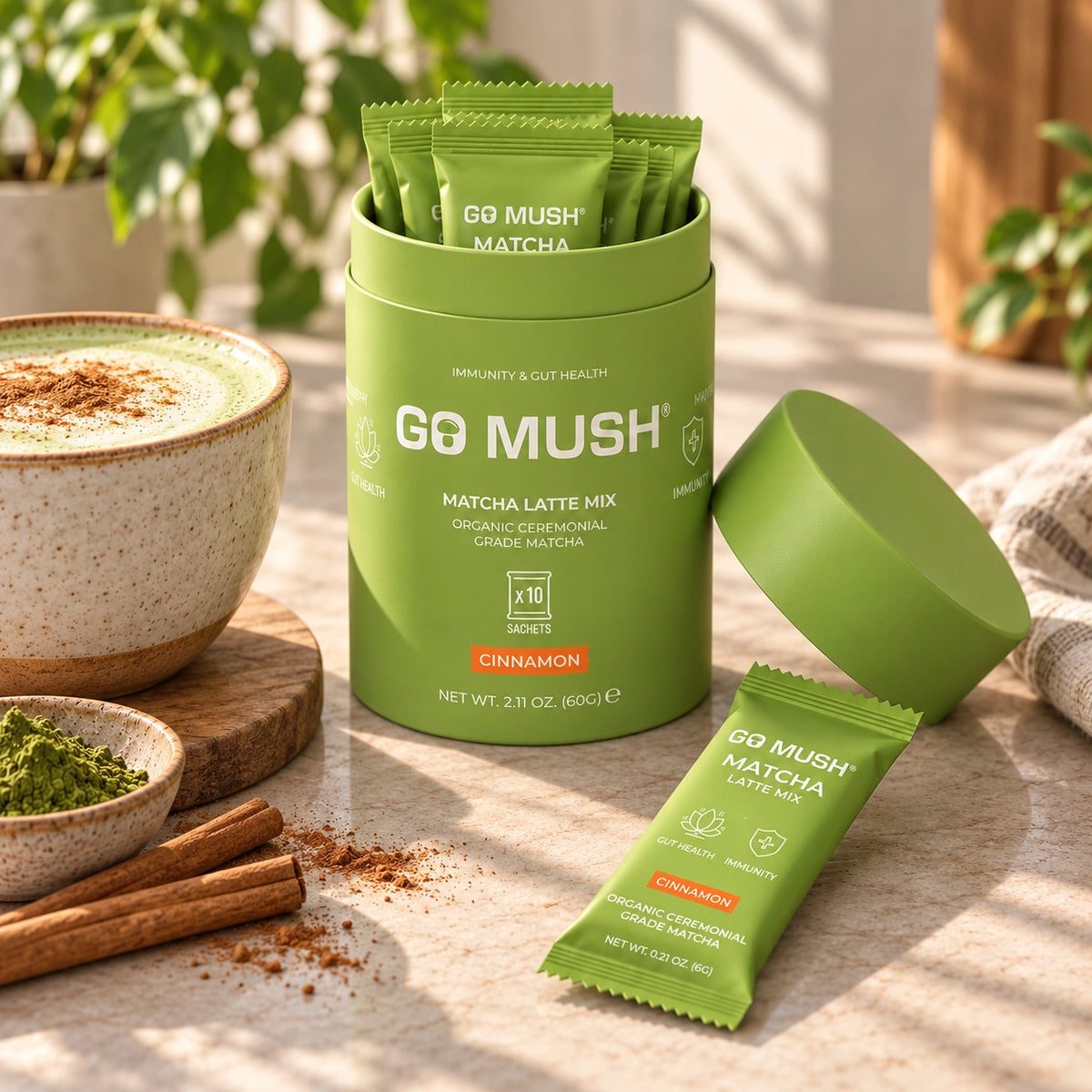 GoMush® Zimt-Matcha-Latte-Mischung von Nature's Root