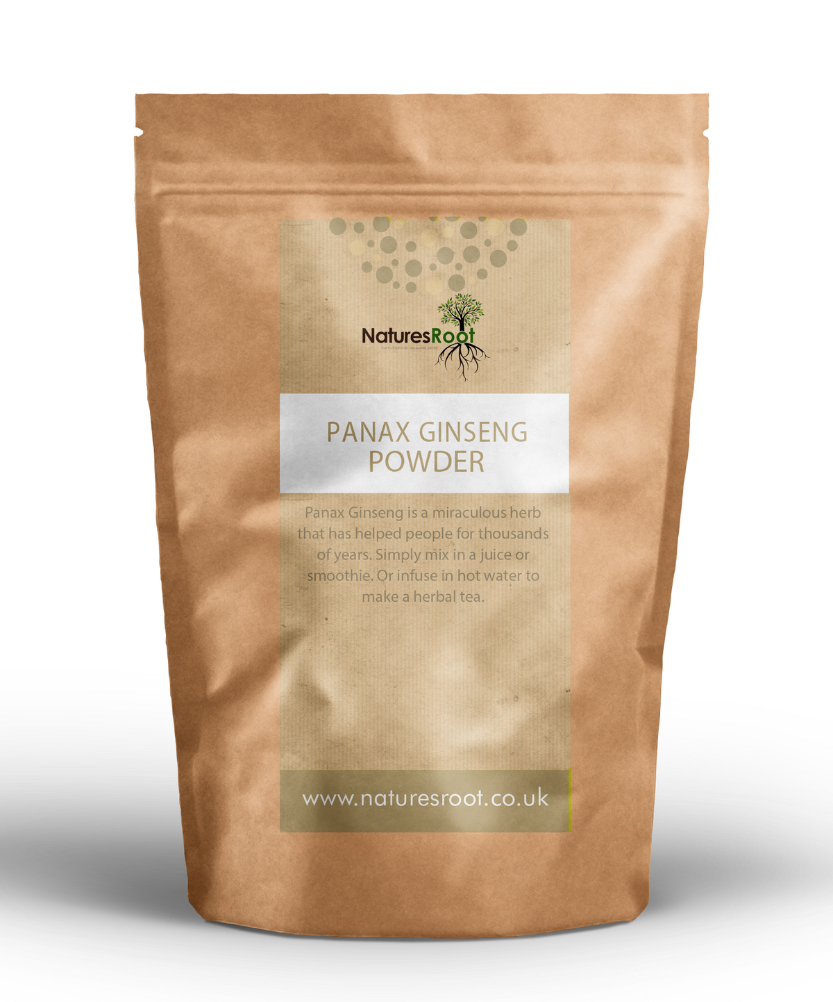 Premium Panax-Ginseng-Pulver von Nature's Root – 60 g