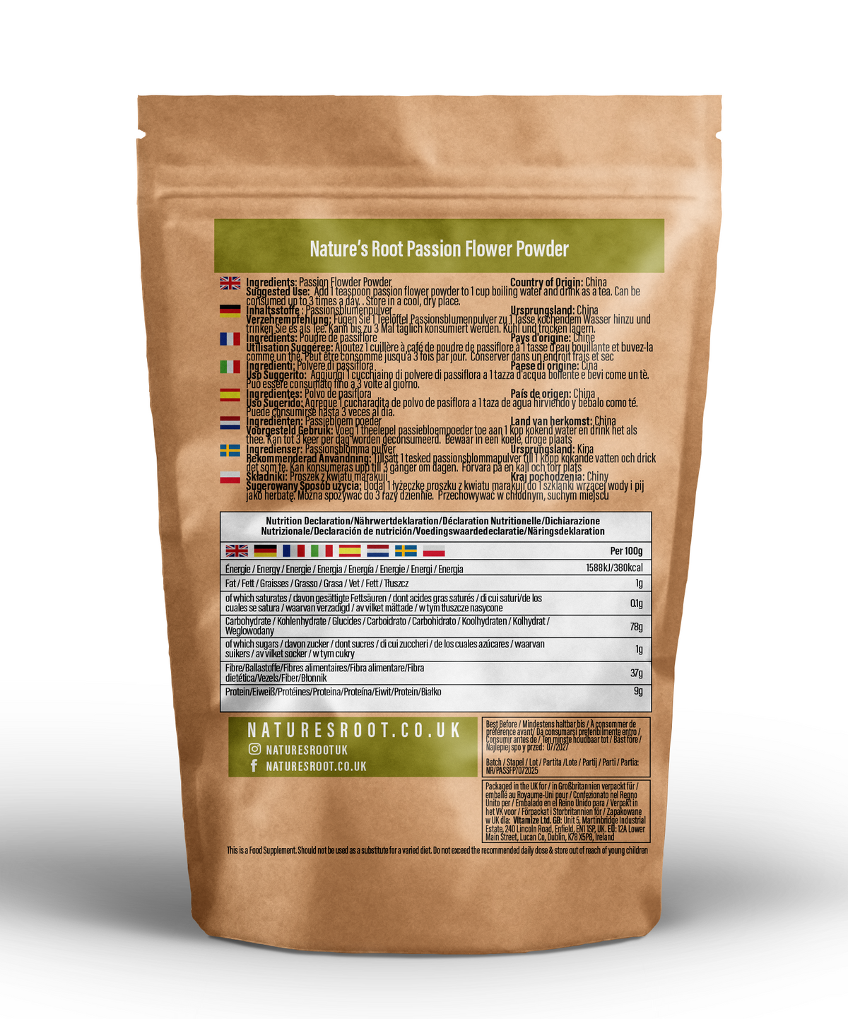 Passion Flower Powder – Herbal Powder - Nature's Root