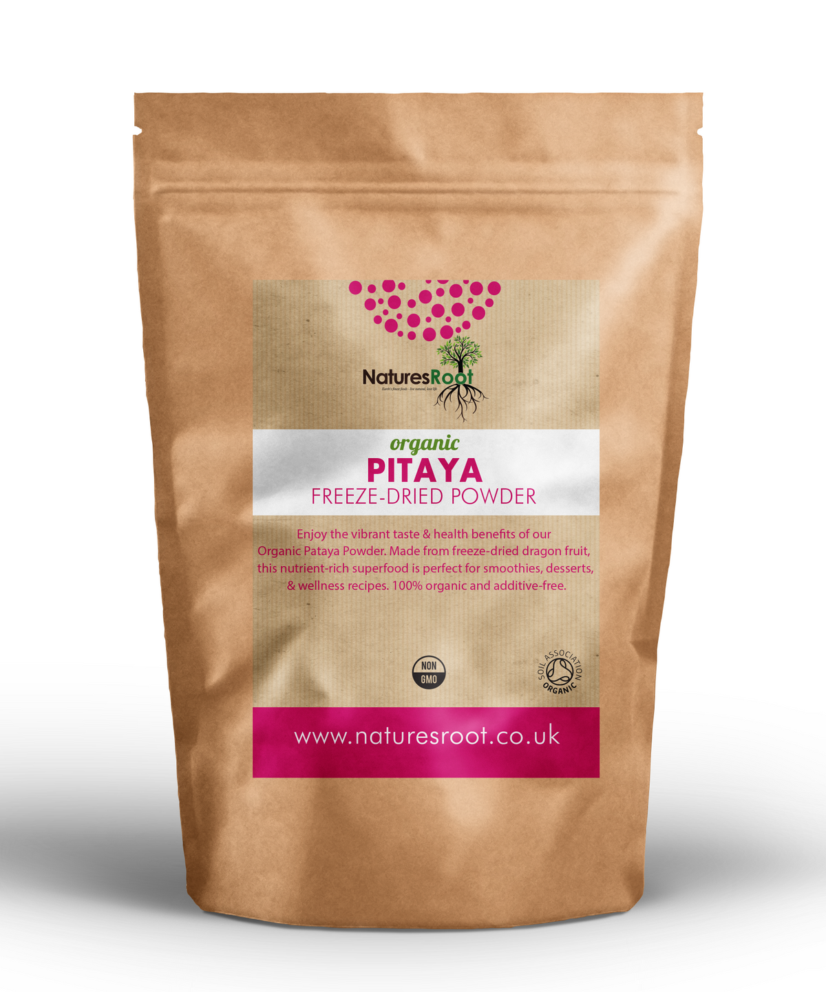 Organic Pitaya Powder (Red Dragon Fruit) by Nature's Root – 60g