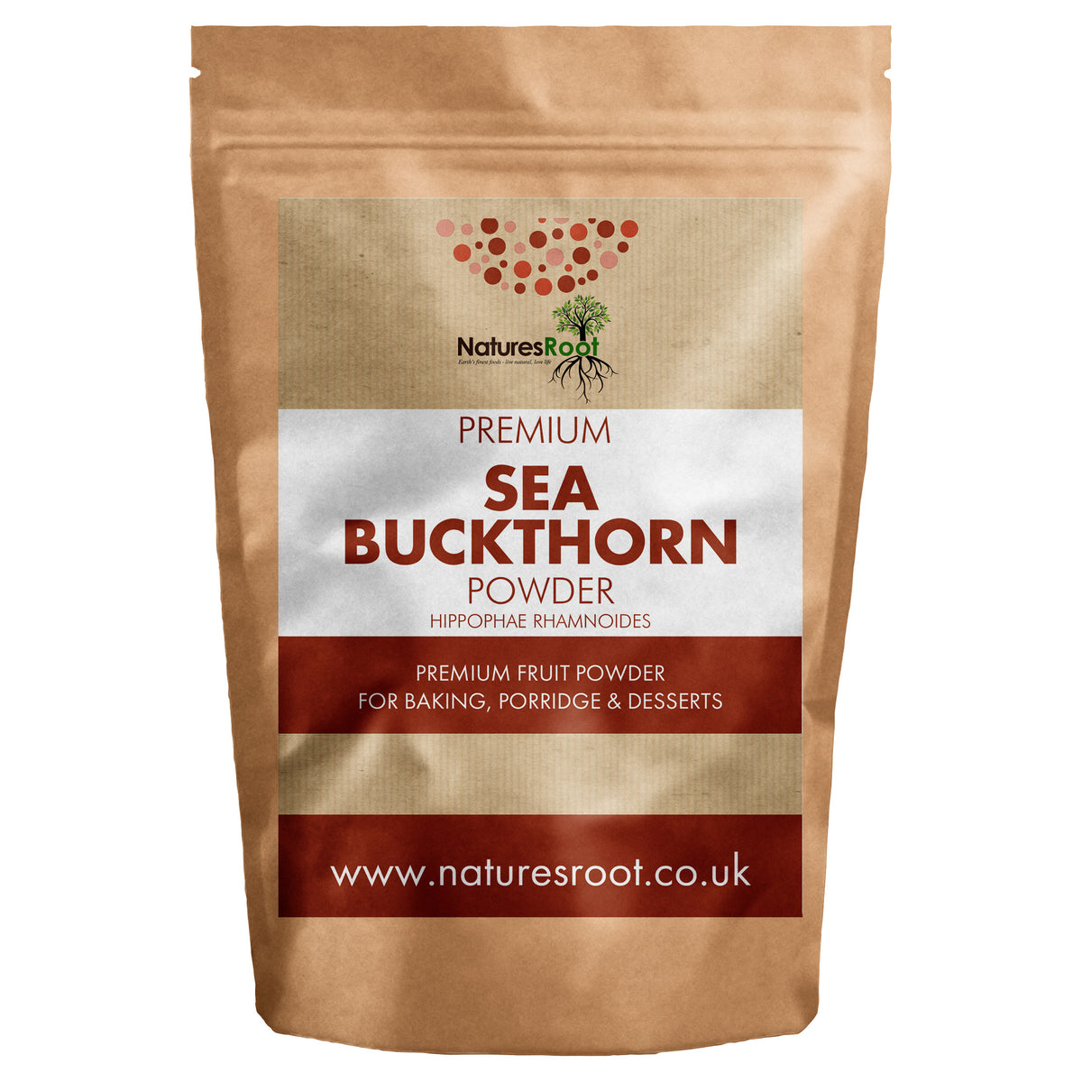 Premium Sea Buckthorn Berry Powder - front of pack