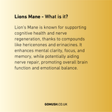 Tin of GoMush® Lion's Mane Mushroom Extract Powder, 60g (image 3)