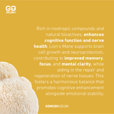 Tin of GoMush® Lion's Mane Mushroom Extract Powder, 60g (image 6)