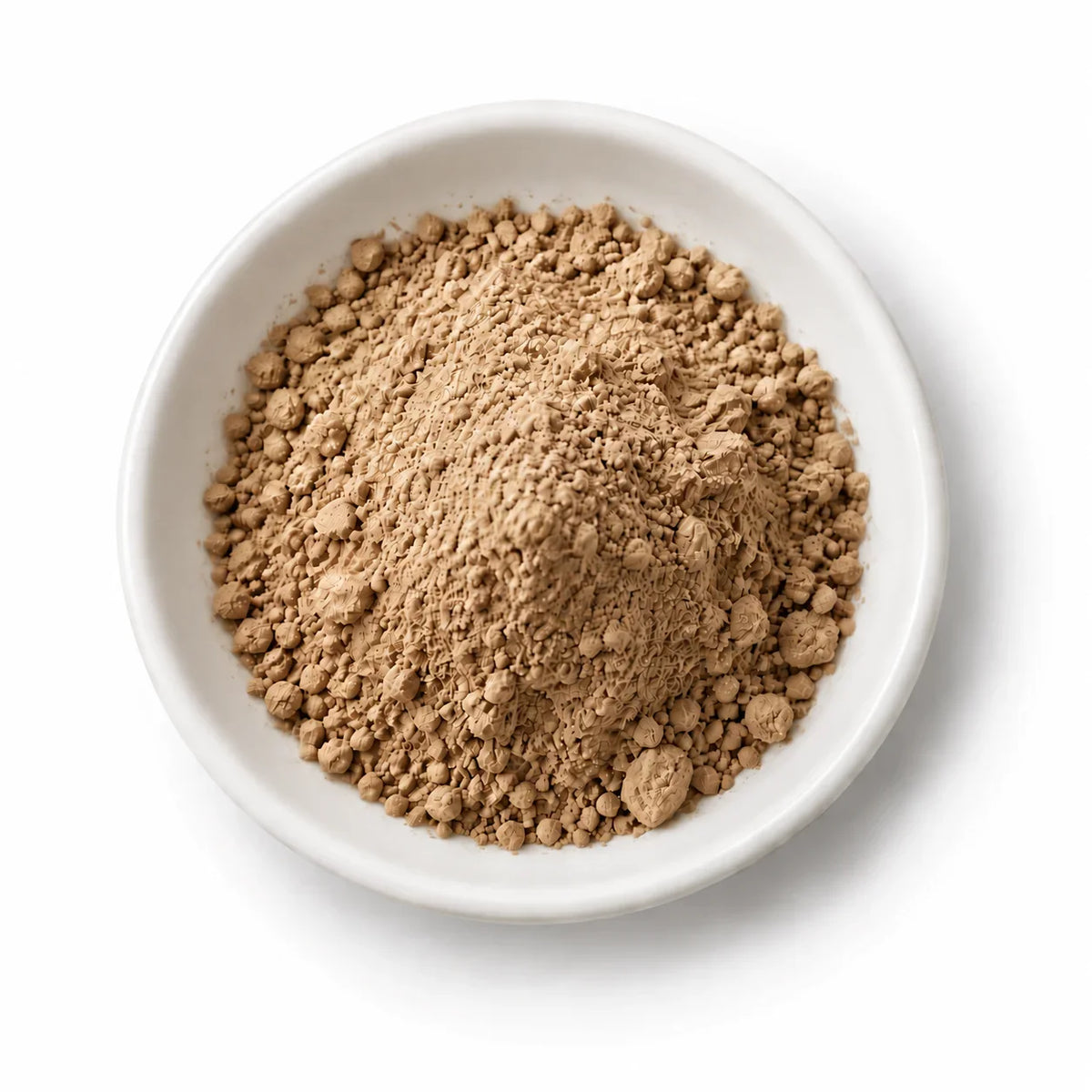 Bio-Hanfprotein-Pulver in einer weißen Schale