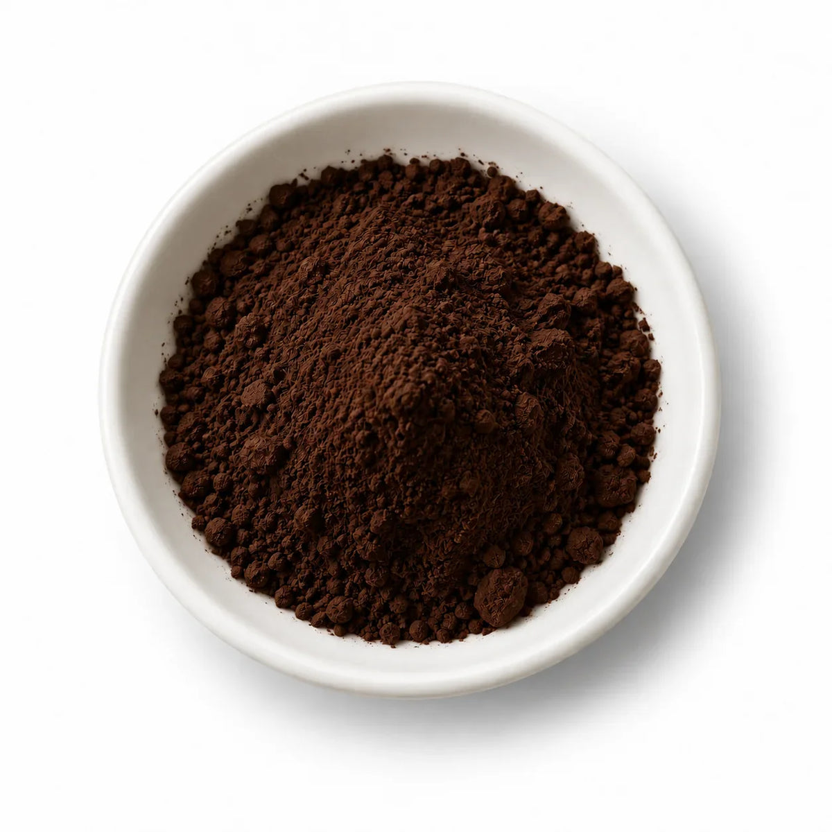 Rehmannia Powder (Prepared) in a white dish