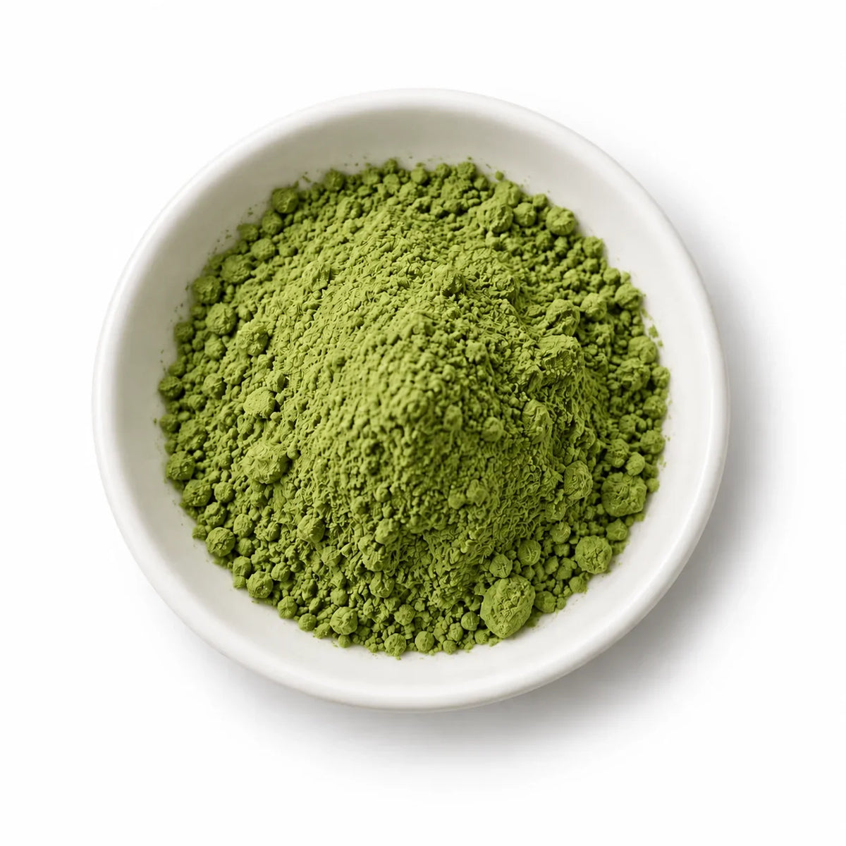 Organic Alfalfa Pure Leaf Powder in a white dish