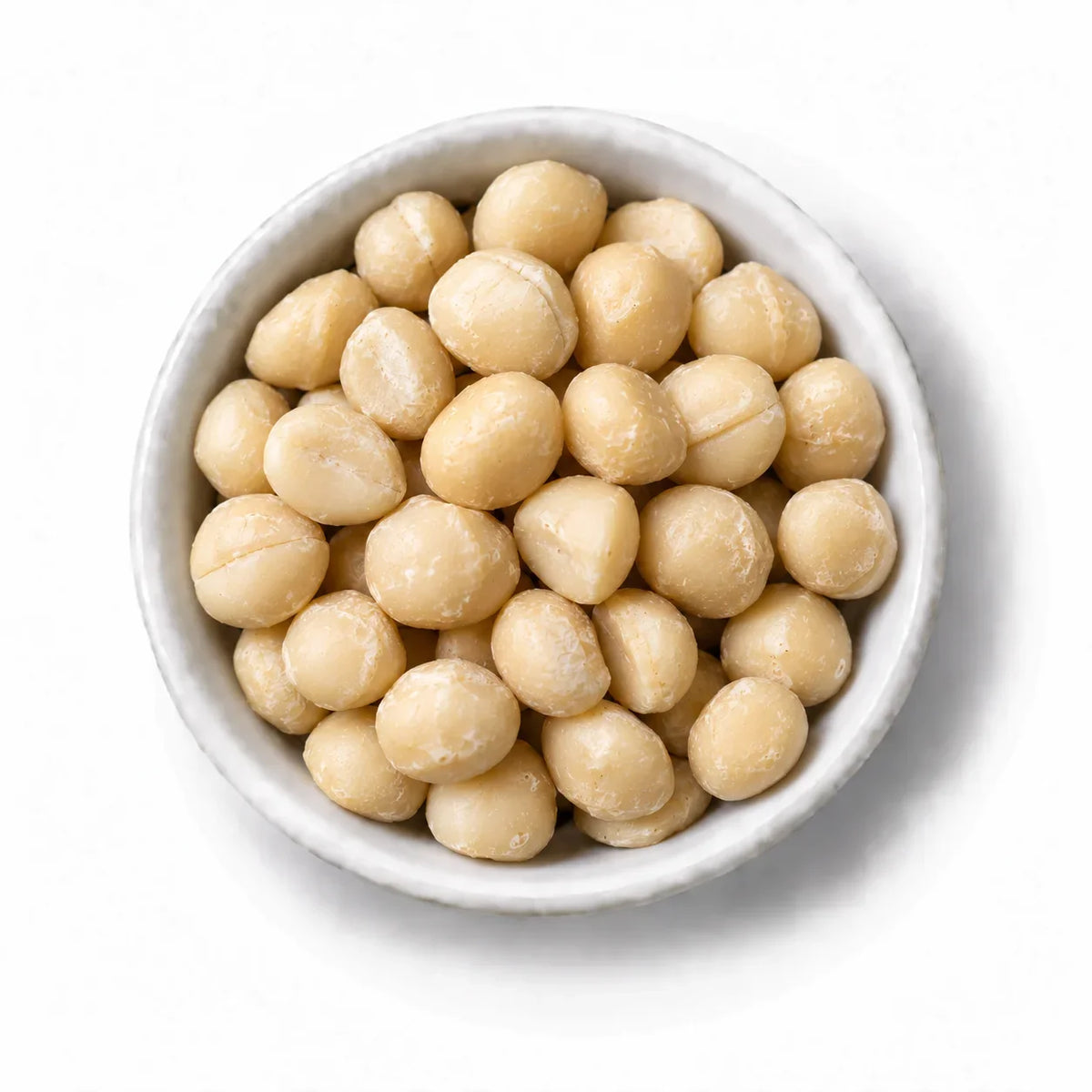 Organic Macadamia Nuts in a white dish