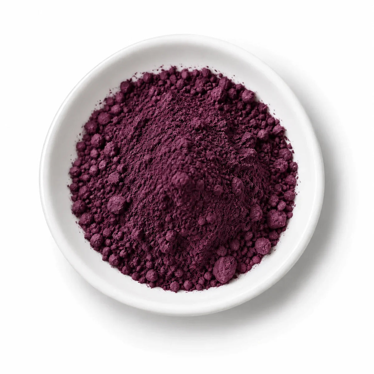 Organic Raw Blueberry Powder in a white dish