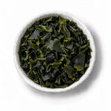 Organic Wakame Seaweed in a white dish