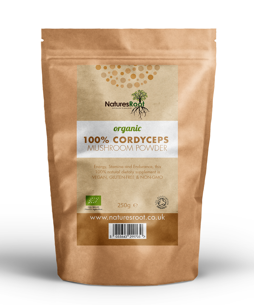 Organic Cordyceps Mushroom Powder by Nature's Root – 60g