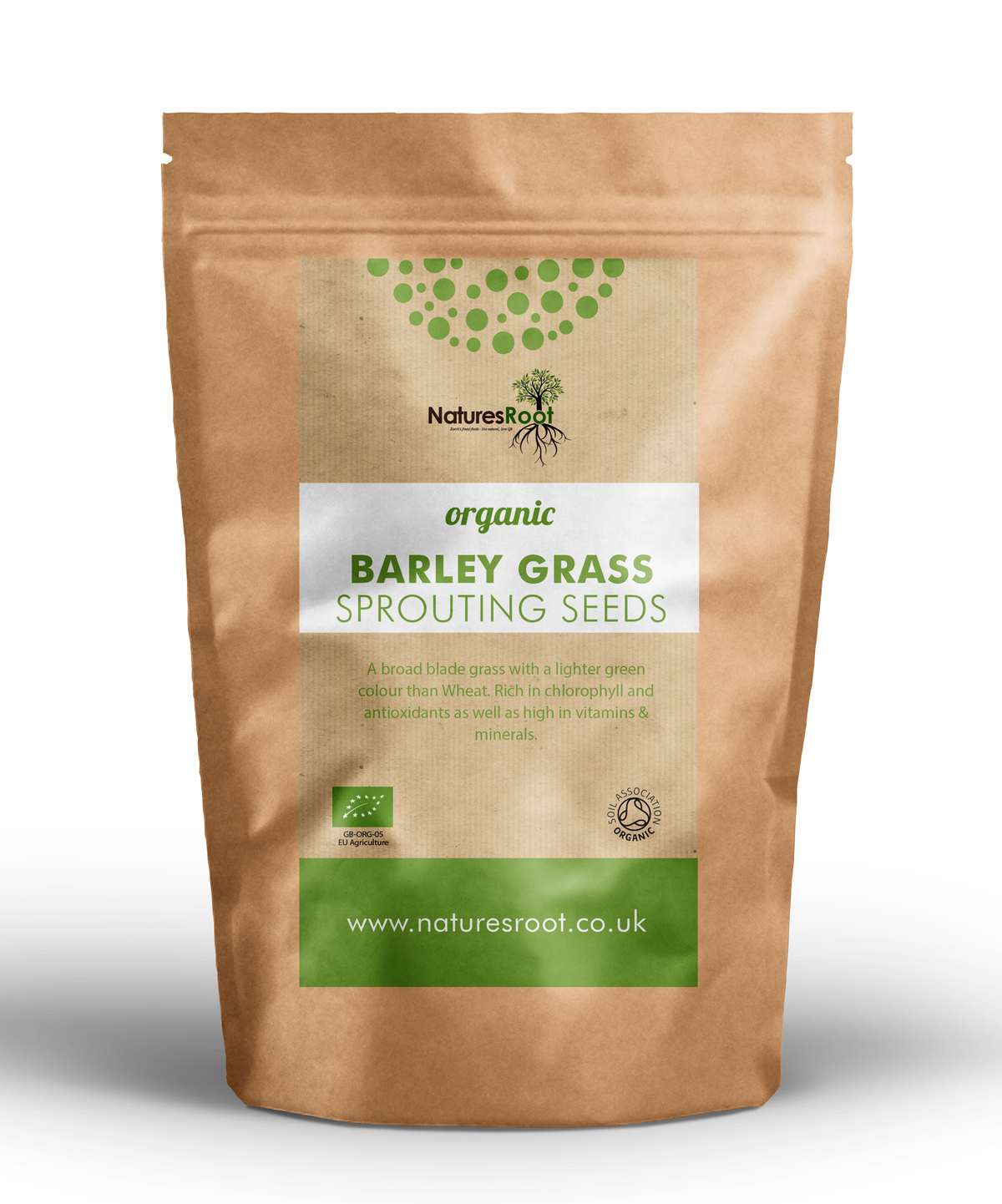 Organic Barley Grass Sprouting Seeds by Nature's Root – 60g