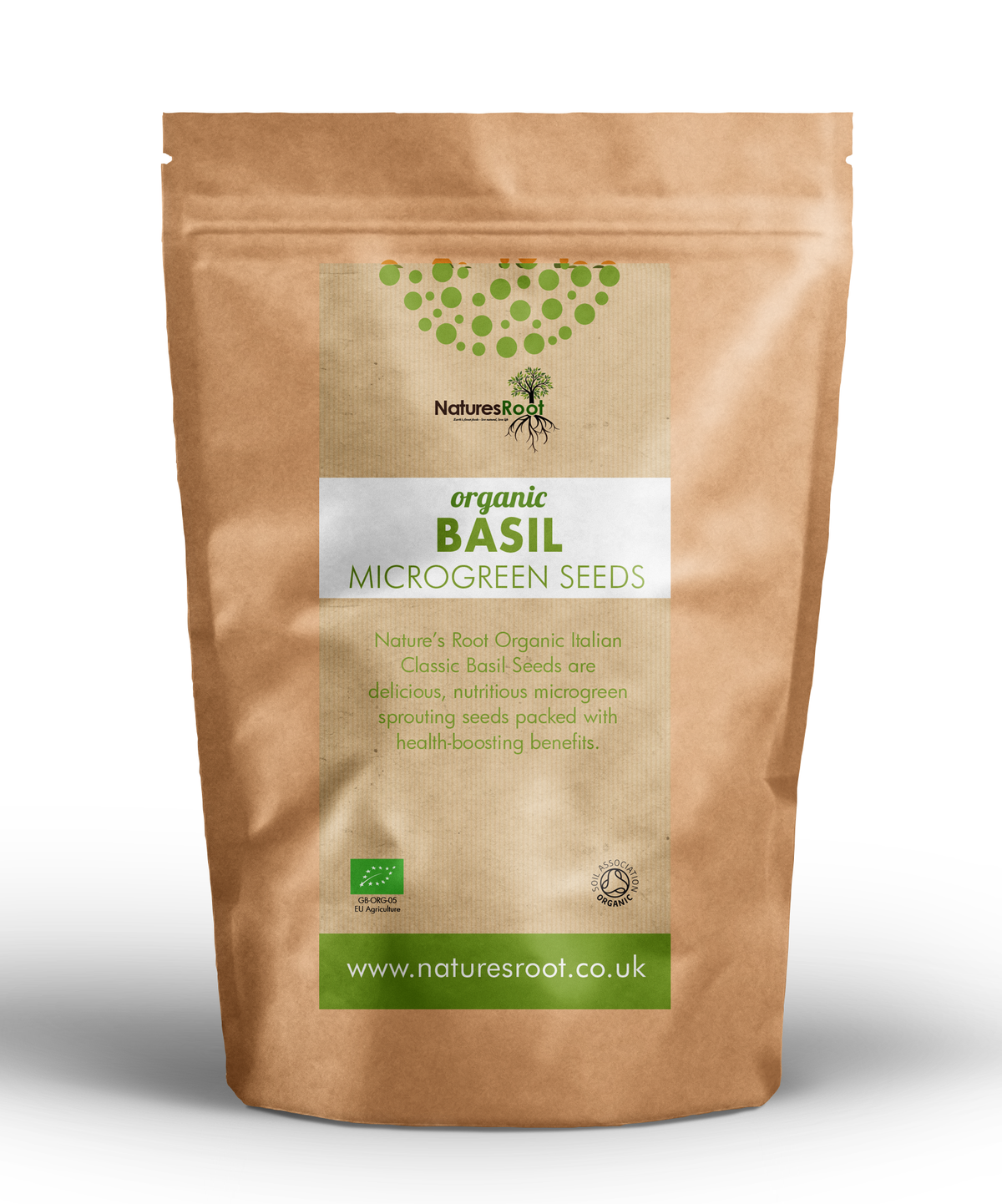 Organic Basil Sprouting Seeds by Nature's Root – 60g