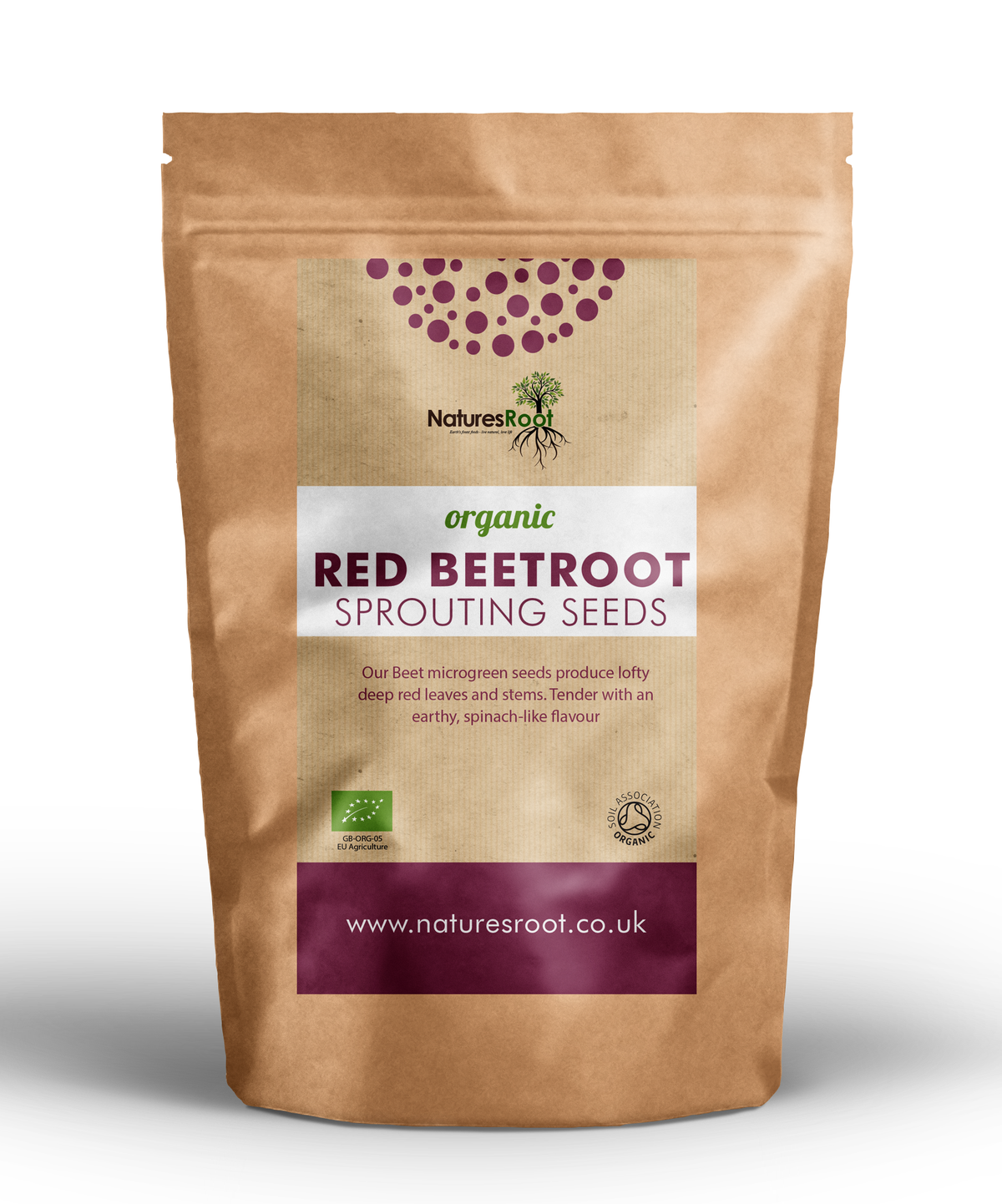 Organic Red Beetroot Sprouting Seeds by Nature's Root – 60g