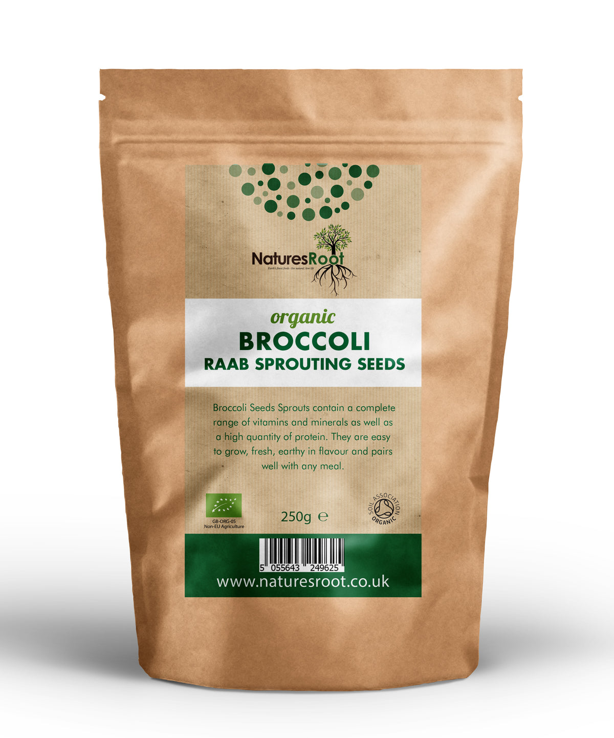 Organic Broccoli Raab Sprouting Seeds by Nature's Root – 60g