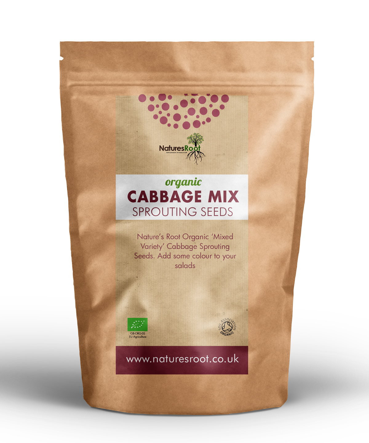 Organic Cabbage 'Mix' Sprouting Seeds by Nature's Root – 60g