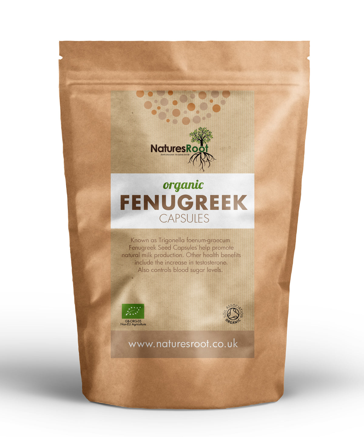 Organic Fenugreek Capsules by Nature's Root – 60 Caps