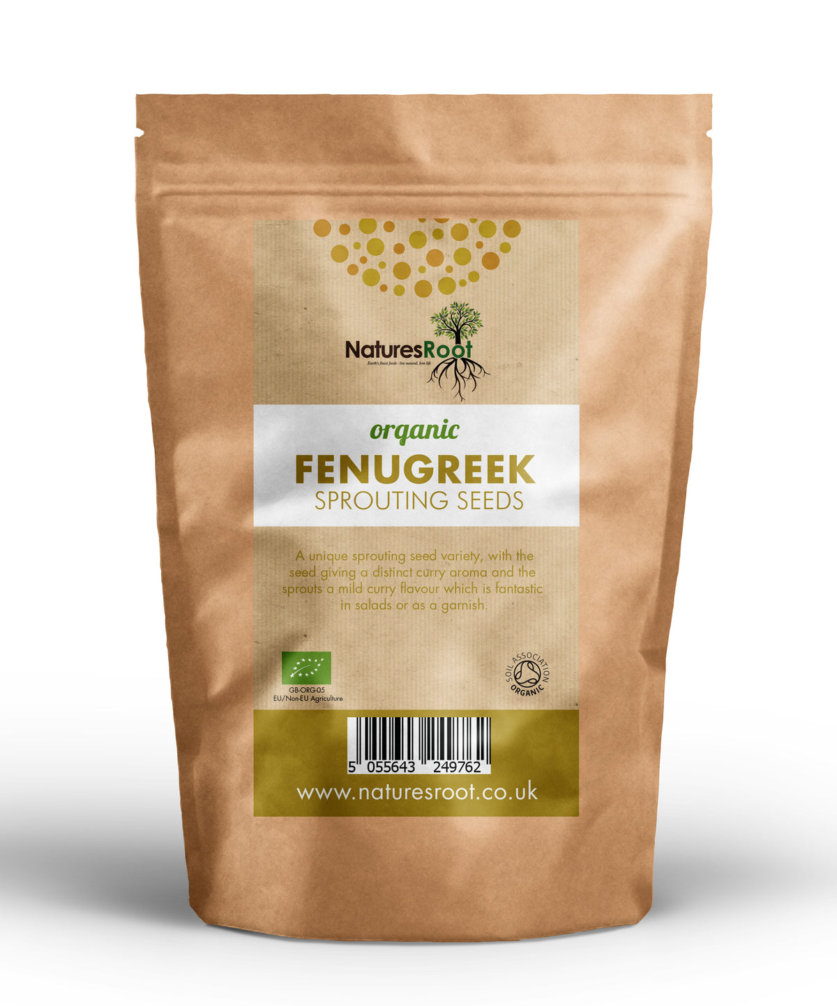 Organic Fenugreek Sprouting Seeds by Nature's Root – 60g
