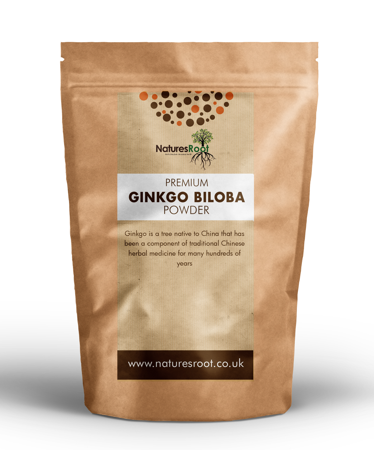Premium Ginkgo Biloba Powder by Nature's Root – 125g