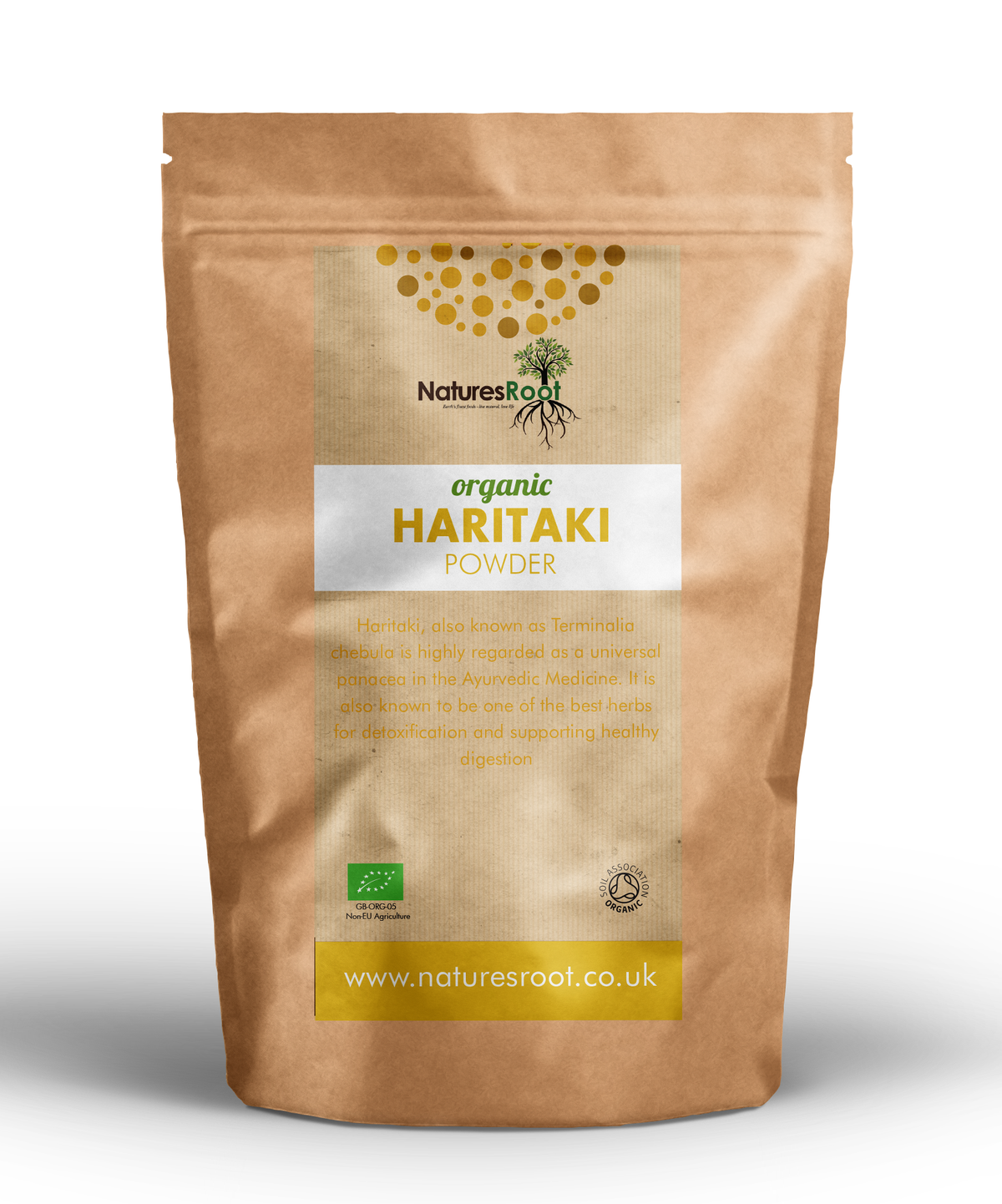 Organic Haritaki (Harad) Powder by Nature's Root – 60g