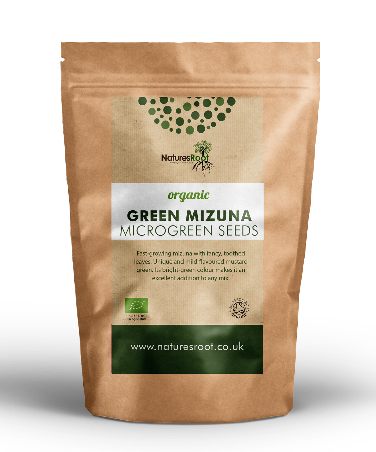 Organic Mizuna Green Sprouting Seeds by Nature's Root – 60g