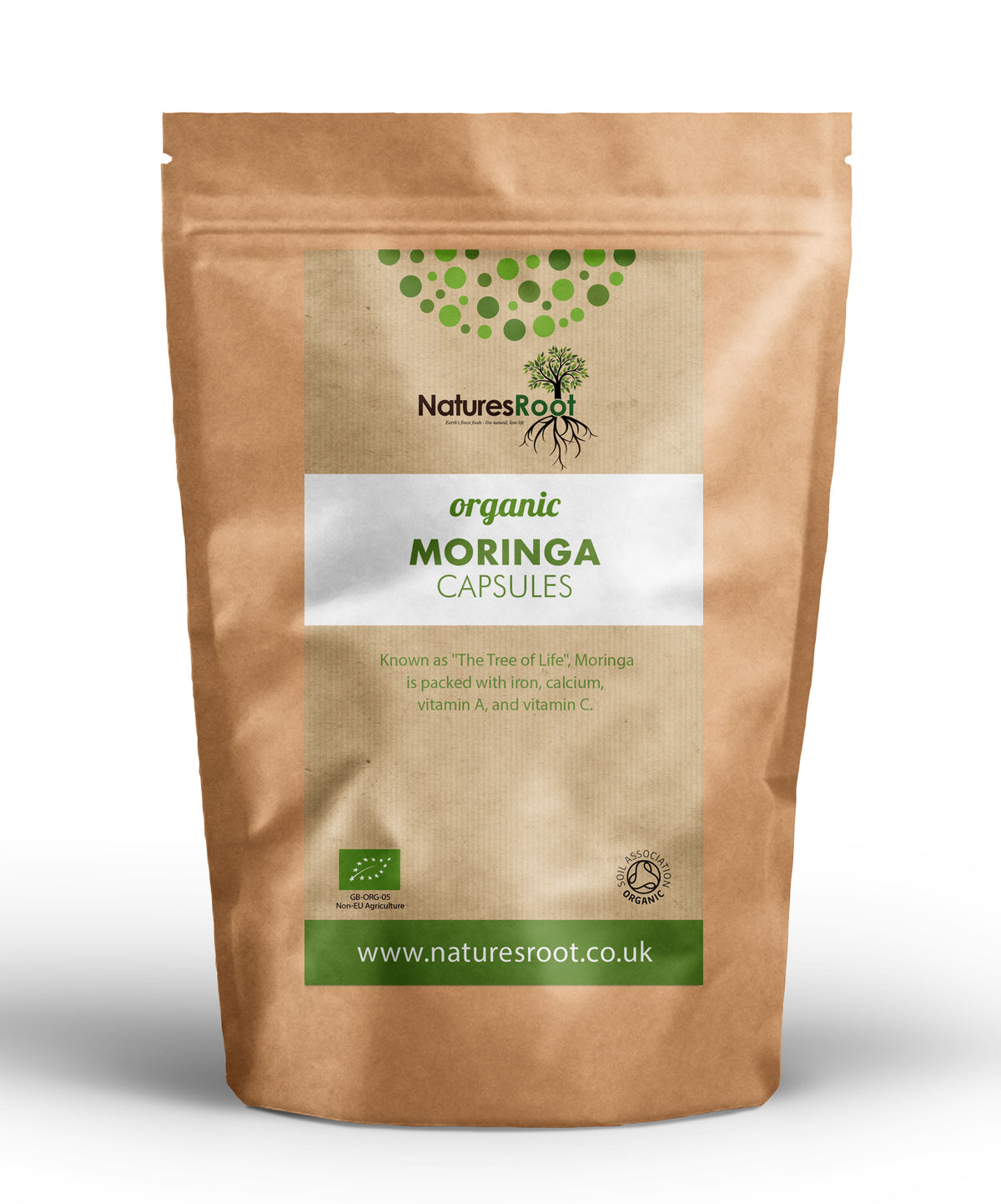 Organic Moringa Powder Capsules by Nature's Root – 60 Caps