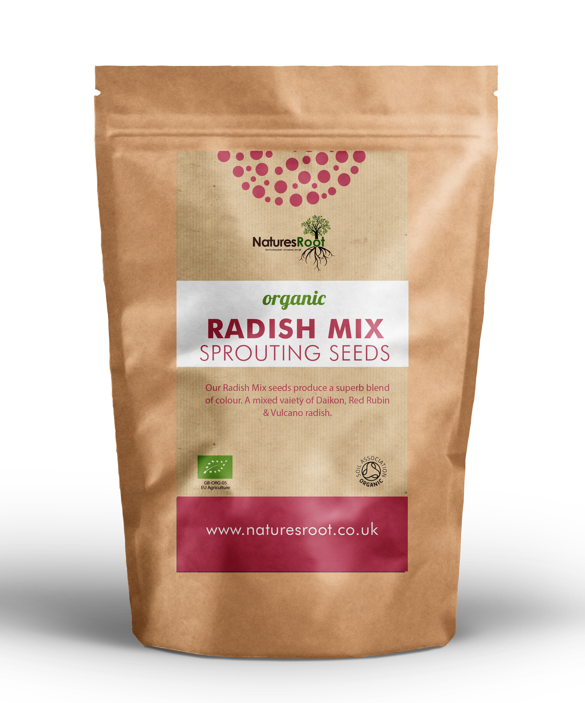 Organic 'Radish Mix' Sprouting Seeds by Nature's Root – 60g