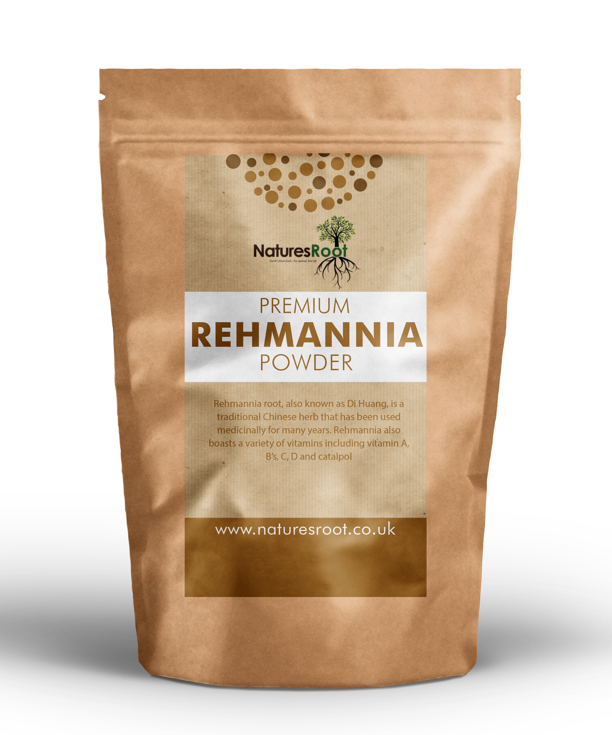 Premium Rehmannia Powder (Prepared) by Nature's Root – 125g