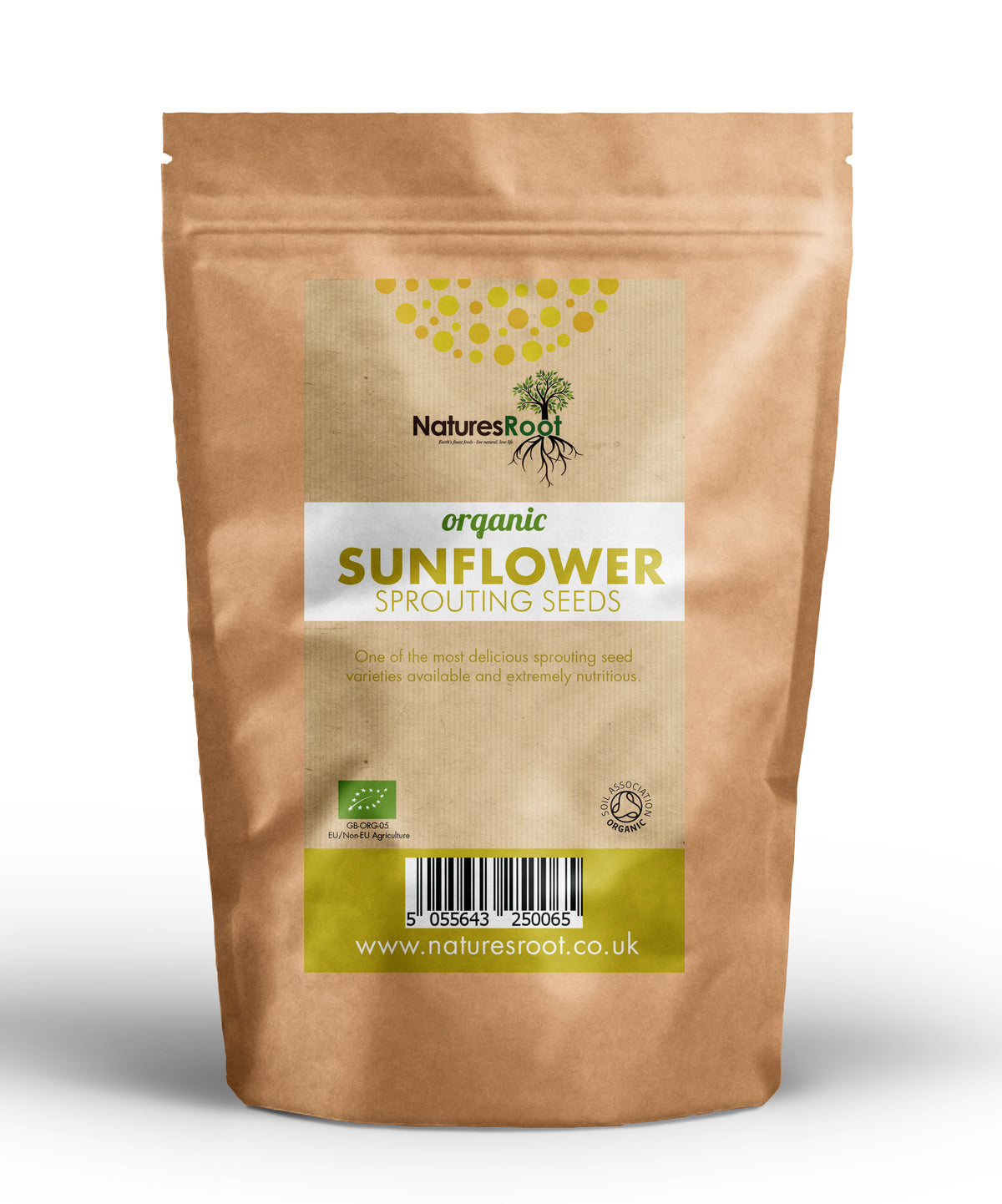 Organic Sunflower Sprouting Seeds by Nature's Root – 60g