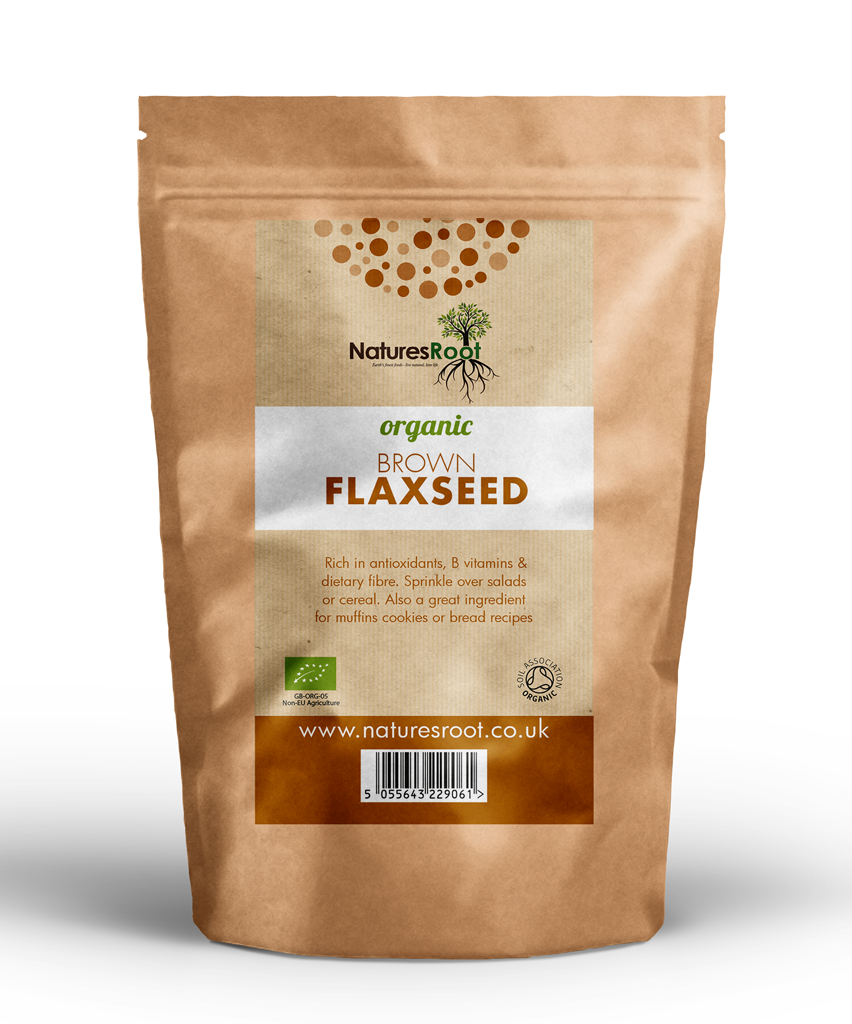 Organic Brown Flaxseeds (Linseeds) by Nature's Root – 500g