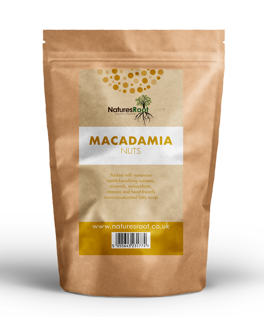 Organic Macadamia Nuts by Nature's Root – 250g